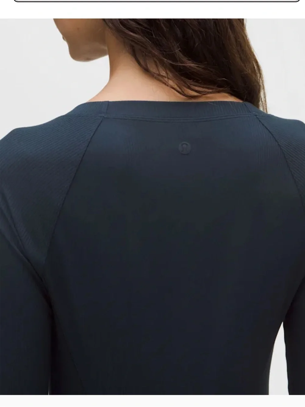 Lululemon Aligned Ribbed Long-Sleeve Midi Dress NWT - navy blue